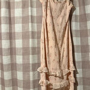 Abercrombie & Fitch Peach Smocked Dress